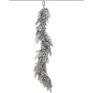 4' Frosted Cedar Garland by Valerie - White h265113